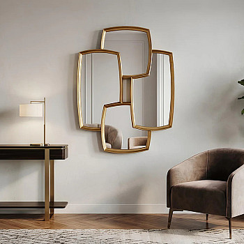 Zrkadlo Quadra 48190 90x70cm Zlaté