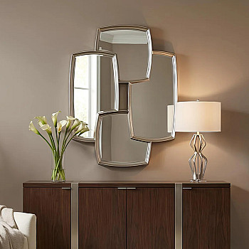 Zrkadlo Quadra 48191 90x70cm Strieborné