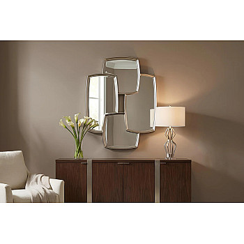 Zrkadlo Quadra 48191 90x70cm Strieborné