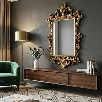 Zrkadlo Opulent 48194 125x82cm Zlaté