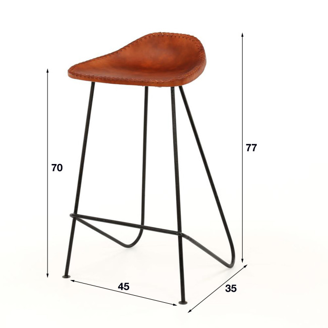 Barová stolička 36-16 vintage koža - PRODUKT JE SKLADOM - 5Ks