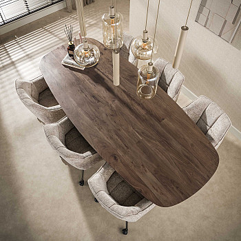 Jedálenský stôl XXL 20-27 Arcadia 240x105cm Drevo Hnedá Acacia