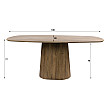 Jedálenský stôl 22-94 Wave 180x90cm Masív Drevo Mango