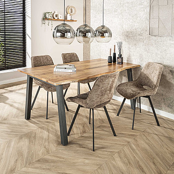 Jedálenský stôl 25-07 180x90cm Drevo Acacia natural