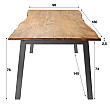Jedálenský stôl 25-07 180x90cm Drevo Acacia natural