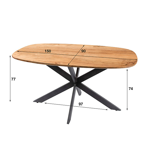 Jedálenský stôl 29-73 Arhus 150x90cm Drevo Acacia