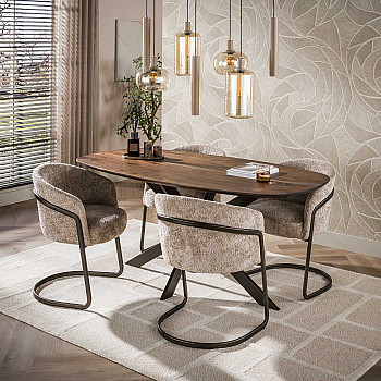 Jedálenský stôl 29-73B Arhus 150x90cm Drevo Hnedá Acacia
