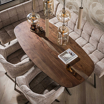 Jedálenský stôl 29-73B Arhus 150x90cm Drevo Hnedá Acacia
