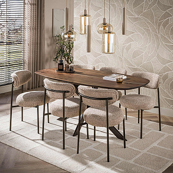 Jedálenský stôl 29-75B Arhus 180x90cm Drevo Hnedá Acacia