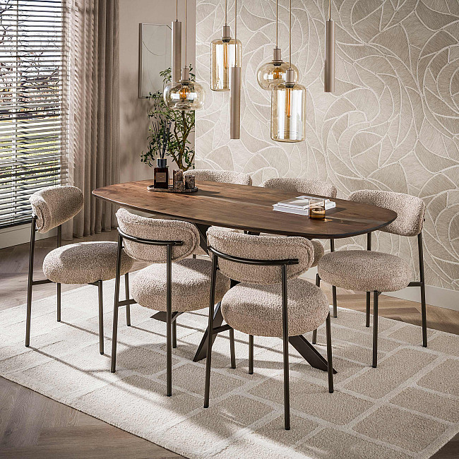 Jedálenský stôl 29-75B Arhus 180x90cm Drevo Hnedá Acacia