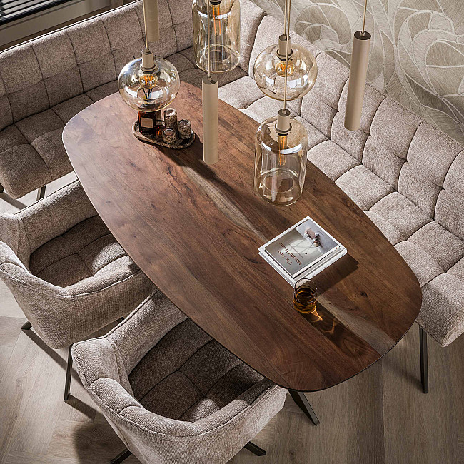 Jedálenský stôl 29-75B Arhus 180x90cm Drevo Hnedá Acacia