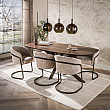 Jedálenský stôl 29-77B Arhus 215x105cm Drevo Hnedá Acacia