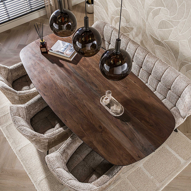 Jedálenský stôl 29-77B Arhus 215x105cm Drevo Hnedá Acacia