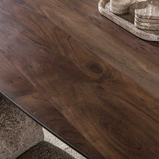 Jedálenský stôl 29-77B Arhus 215x105cm Drevo Hnedá Acacia
