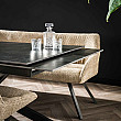 Rozkladací jedálenský stôl 45-31 180/260x90cm Ceramic Natural Black