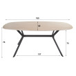 Jedálenský stôl 45-65 180x90cm Ceramik Travertín Jedálenský stôl 45-65 180x90cm Ceramik Travertín