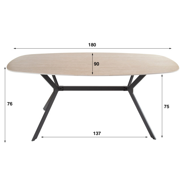 Jedálenský stôl 45-65 180x90cm Ceramik Travertín Jedálenský stôl 45-65 180x90cm Ceramik Travertín