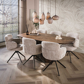 Jedálenský stôl 55-94 Central 215x105cm Masív Drevo Acacia 