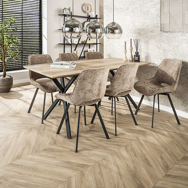 Jedálenský stôl 56-86 190x90cm Bielený dub