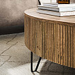 Konferenčný stôl 23-33 Wave Ø120cm Drevo Mango