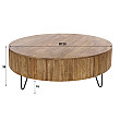 Konferenčný stôl 23-33 Wave Ø120cm Drevo Mango