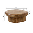 Konferenčný stôl 27-38 Sleek Ø90cm Drevo Mango Konferenčný stôl 27-38 Sleek Ø90cm Drevo Mango