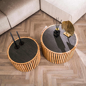 Konferenčný stôl 27-86 Slate Ø68 a Ø55cm 2-set 