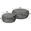 Konferenčný stôl 34-85 Maze Ø75 a Ø55cm 2-set Čierny Nikel Konferenčný stôl 34-85 Maze Ø75 a Ø55cm 2-set Čierny Nikel
