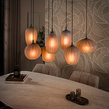 Luster 60-43 Altura 4+3L Frosted Sienna Brown Glass
