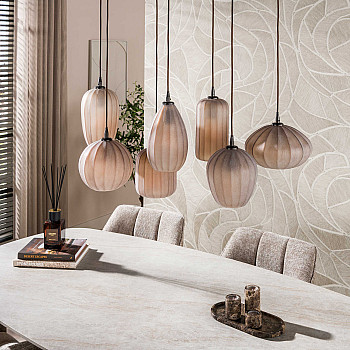 Luster 60-43 Altura 4+3L Frosted Sienna Brown Glass
