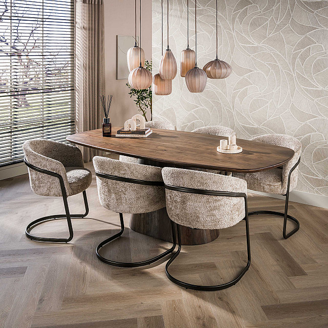 Luster 60-43 Altura 4+3L Frosted Sienna Brown Glass