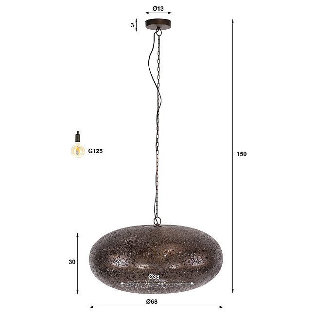 Luster 70-35 Cielo 1L Ø68cm Antique Cooper