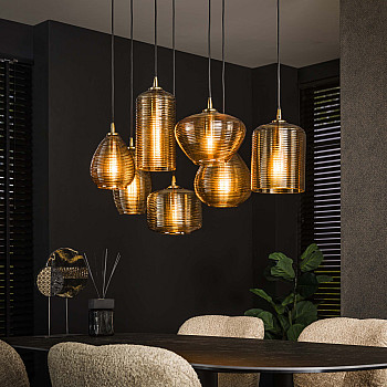 Luster 70-64 Stripe 4+3L Jantar Glass