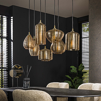 Luster 70-64 Stripe 4+3L Jantar Glass