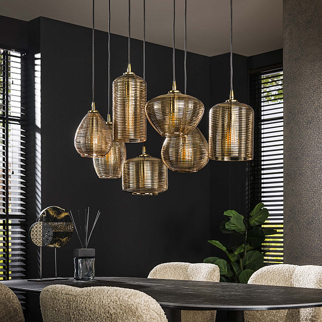 Luster 70-64 Stripe 4+3L Jantar Glass
