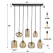 Luster 70-64 Stripe 4+3L Jantar Glass