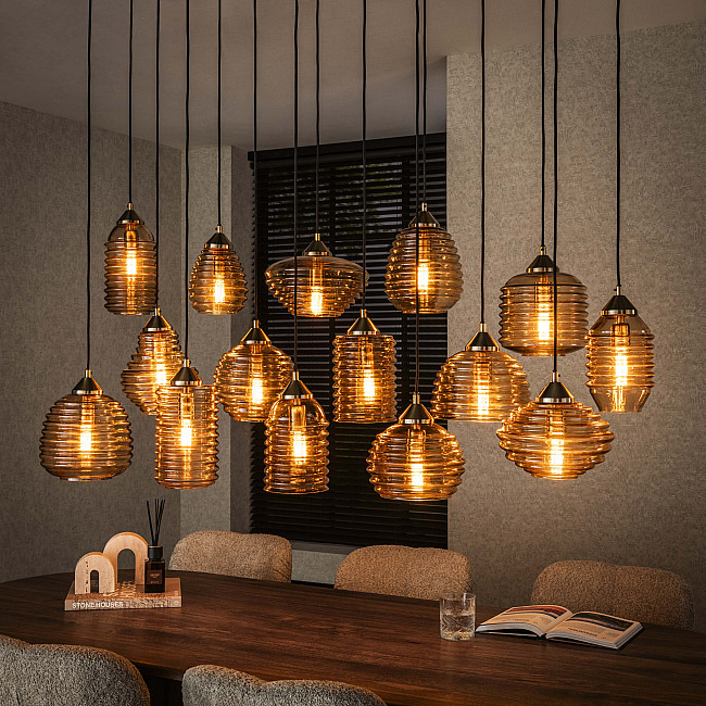 Luster 70-70 Rib 15L Jantar Glass