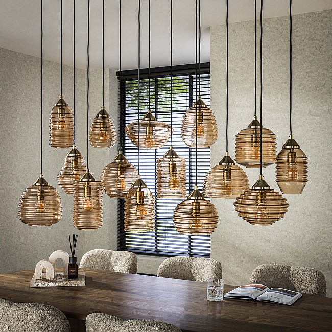 Luster 70-70 Rib 15L Jantar Glass