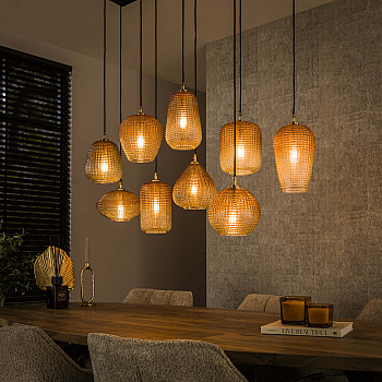 Luster 70-96 Stripe 5+4L Jantar Glass