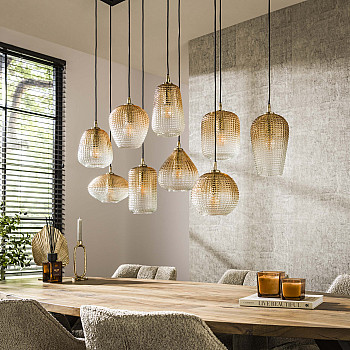 Luster 70-96 Stripe 5+4L Jantar Glass