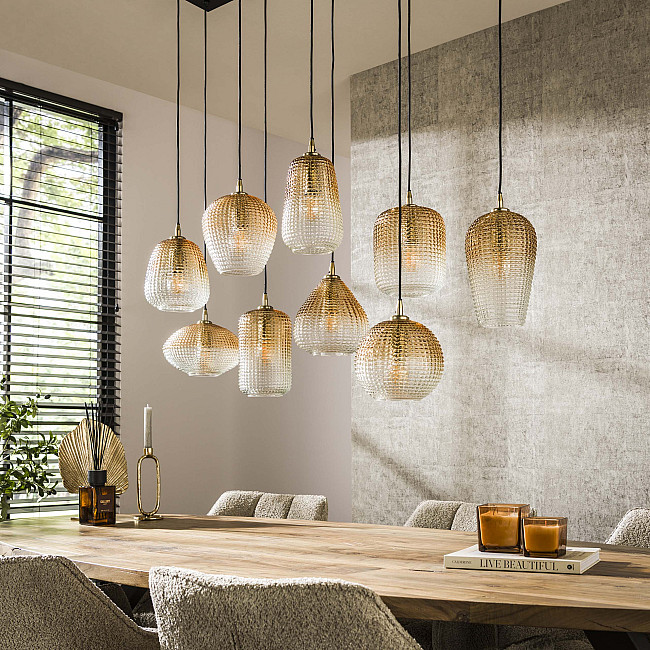 Luster 70-96 Stripe 5+4L Jantar Glass