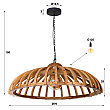 Luster 74-01 Ø75cm Span Drevo Mango