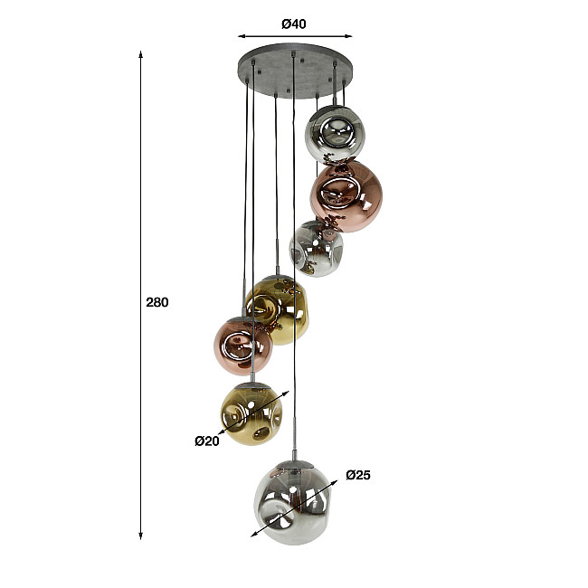 Luster 74-59 Stellar 7L Multicolour Glass