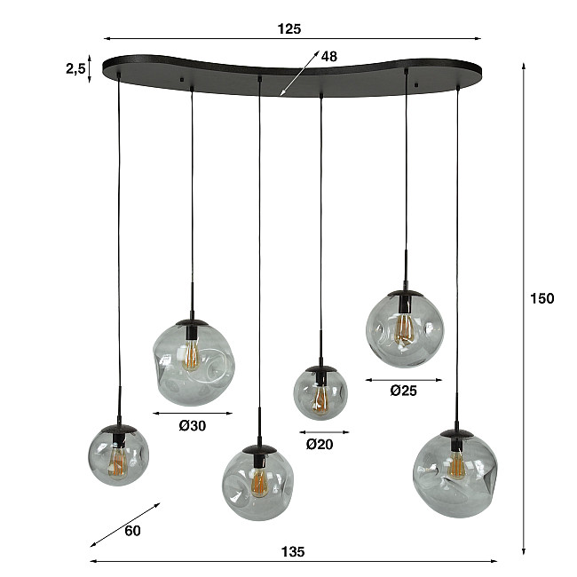 Luster 74-78 Stellar 6L Black Glass