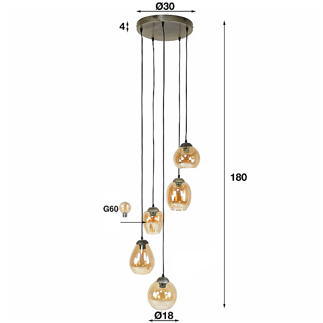 Luster 78-81C Bistro 5L Chrome Glass