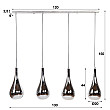 Luster 83-08 4 x Ø20cm Chromed glass