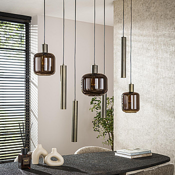 Luster 84-31 Bronza 4+3L Brown Glass