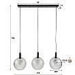 Luster 84-43 Bubble 3L Frosted Grey Glass