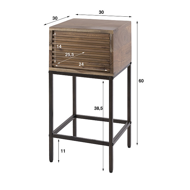 Nočný stolík 20-86 Line Drevo Acacia