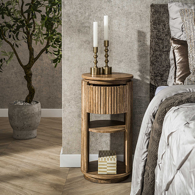 Nočný stolík 23-31 Wave Drevo Mango